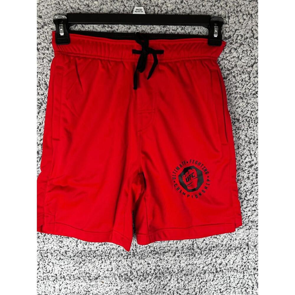UFC Red Training Fight Shorts Mens Small Drawstring MMA Athletic Gym